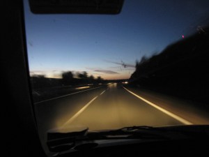 A certain romance to driving in the dusk