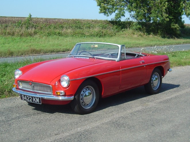 The first MGB I drove, an early three-synchro model. Lovely!