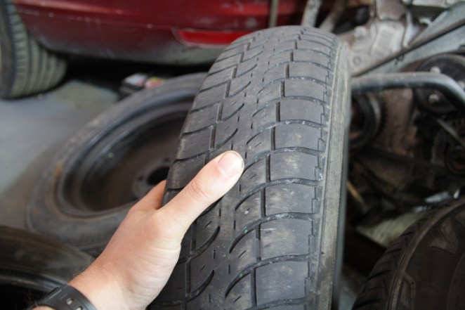 Less tread = less grip