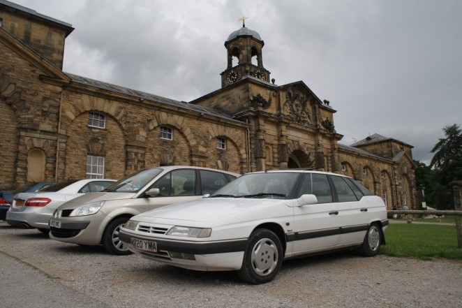 The XM looks at home at Chatsworth House, even though this is just The Stables!