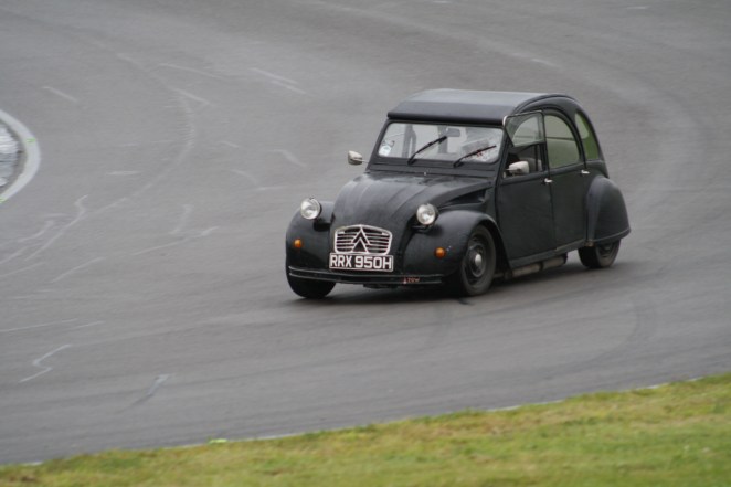 Pete Sparrow giving it some welly in his BMW 2CV.