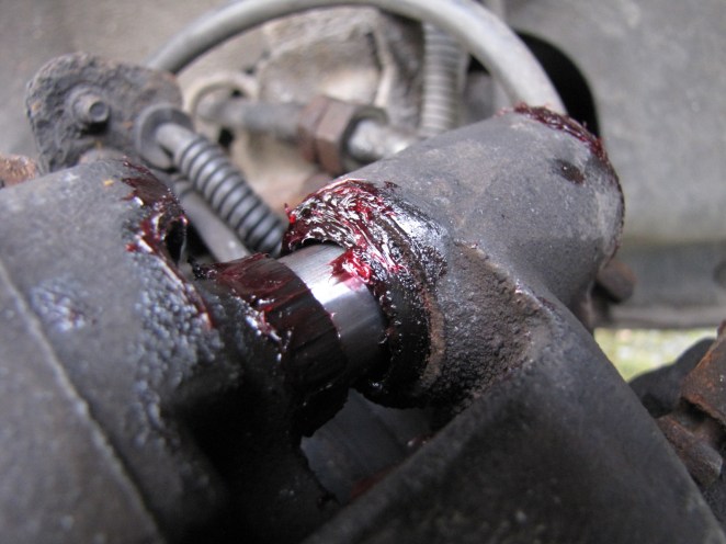 Here's the problem. Torn boot offers no protection for this slider.