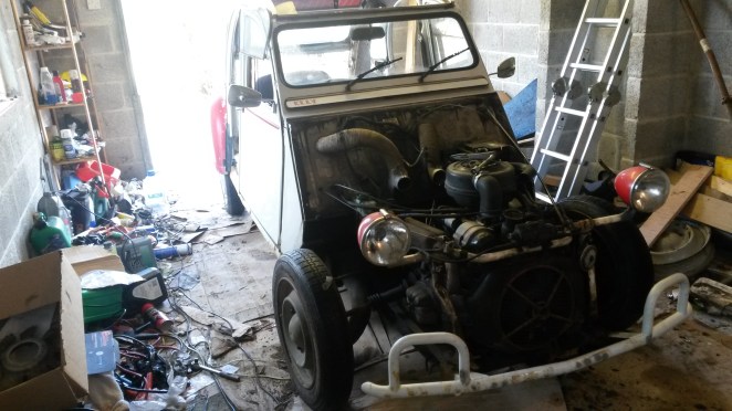 First stage of panel removal.