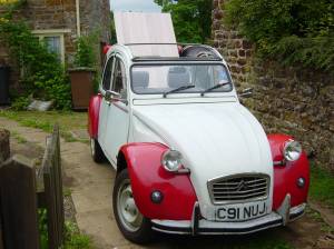 2CV door through roof