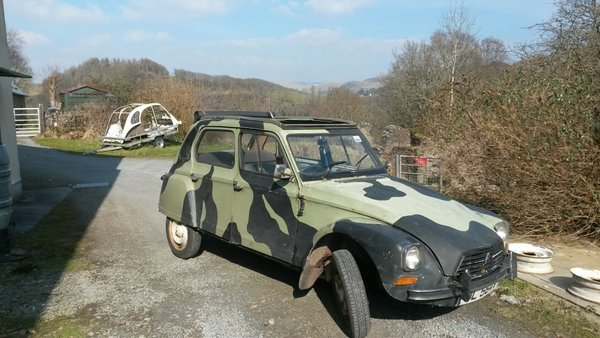 Camouflage Dyane out for a hoon.