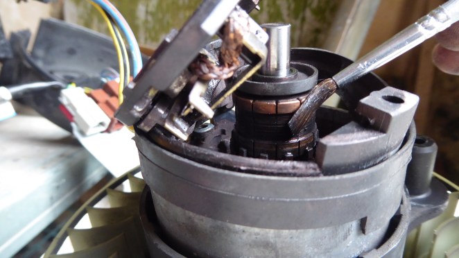 Trying to revive the motor with a clean-up.